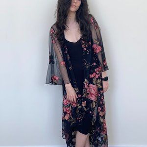 Band of Gypsies Lace Floral Duster